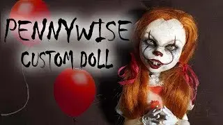 Pennywise Inspired Custom Doll Tutorial // DIY Halloween 'IT' Clown Repaint