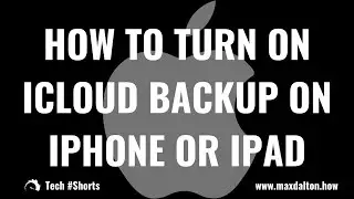 How to Turn On iCloud Backup on iPhone or iPad: Tech #Shorts