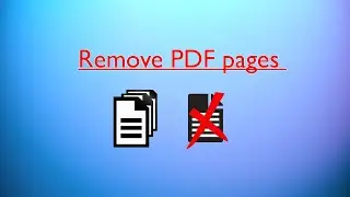 How to remove pages from PDF file easily ?