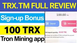 New TRX Mining Website In 2022 | Free mining bonus 10000TRX | 15% Daily income | Tron Mining