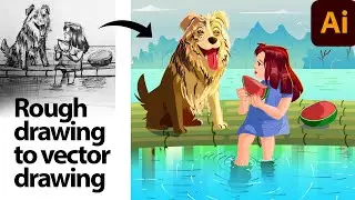 Children's storybook and animated videos illustration in Illustrator from rough drawing#2_Arttutor