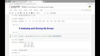 Array   Indexing and slicing 2d arrays