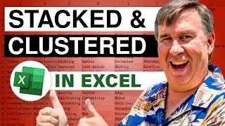 Excel - Updated! How To Create Stacked And Clustered Bar Chart Excel - Episode 2595