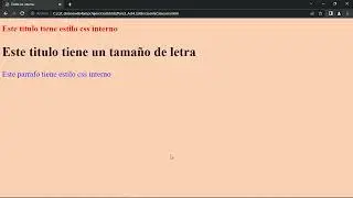 Cómo hacer un CSS de estilo interno en HTML | Visual Studio Code |