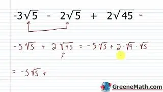 Algebra 1 Lesson #55 How to Add and Subtract Square Roots | What are Like Radicals