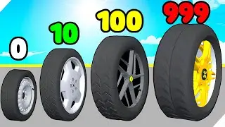 ЭВОЛЮЦИЯ РАЗМЕРА КОЛЕСА, МАКСИМАЛЬНЫЙ УРОВЕНЬ!  Level Up Wheel