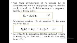 5.2 Plane Waves in Lossy Medium