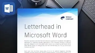 How to make Letterhead 📄 in Microsoft Word (tutorial)