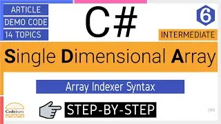 C# Single Dimensional Array | Array Indexer Syntax