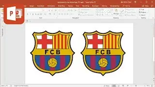 How to create FC Barcelona logo in Microsoft PowerPoint (Tutorial)