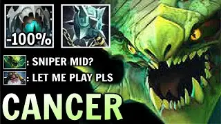 How To Delete Sniper Mid EZ! Skadi + Gleipnir Viper -100% Slow Cant Run Solo Carry All Team Dota 2