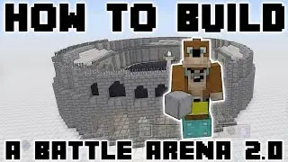 Minecraft : How to build : A Huge PvP Battle Arena with NO Time Lapse