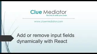 Add or remove input fields dynamically with React