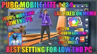 PUBG MOBILE LITE 0.23.0 | PUBG MOBILE LITE LAG FIX IN MEMU PLAYER | NEW METHOD TO LAG FIX 2022