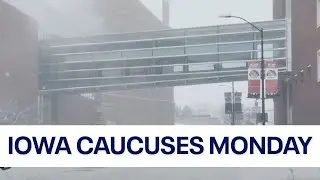 Iowa caucuses set for Monday despite wintry weather conditions