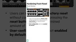 HPE Aruba Networking CX Security Hardening: Part-1