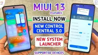 How To Install Miui 13 New Control Center 3.0 & New System Launcher | How To Install Miui 13 feature
