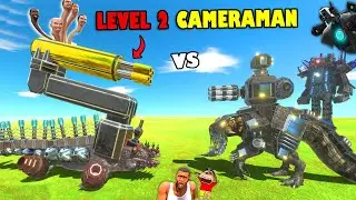 SKIBIDI TOILET MONSTER vs CAMERAMAN LEVEL 2 UNIT in Animal Revolt Battle Simulator | AMAAN-T GAMING