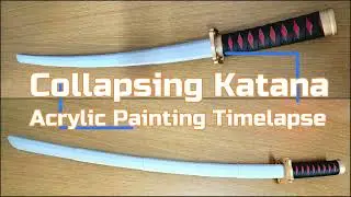 K1 Max - Collapsing Katana Acrylic Painting Timelapse