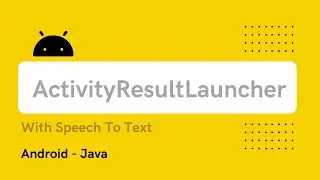 Activity Results Launcher | Speech To Text | alternative for startActivityForResult #android #java