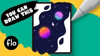 You Can Create This Space ANIMATION using PROCREATE and ADOBE FRESCO