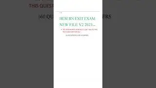 HESI RN EXIT EXAM NEW FILE V2 2023 LATEST UPDATE