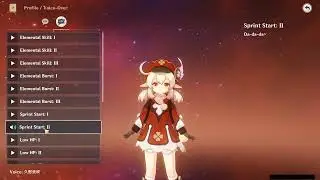 KLEE BATTLE VOICE LINES (JAPANESE)