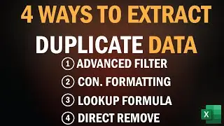 FOUR WAYS TO REMOVE/EXTRACT DUPLICATE DATA IN EXCEL? #excel #removeduplicates