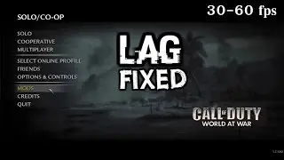 Call of duty World at war Lag Fix