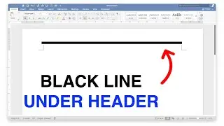 How to add a Black Line under Header in Word