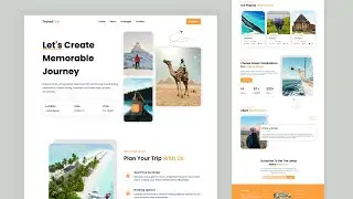 Build Responsive Tour & Travel Website Design Using HTML CSS JAVASCRIPT | Step By Step Tutorial