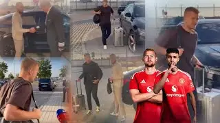 Matthijs De ligt & Noussair Mazraoui ARRIVE Manchester ahead of medicals to join Man United.