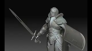 Создание базового меча и щита в Zbrush / Creating base might and shield in zbrush