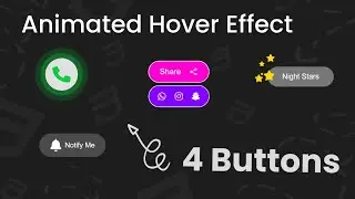 4 Creative Buttons with Animated Effects | CSS Hover Effects | CSS Animations | CSS Buttons