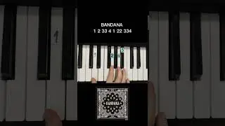 Bandana Бандана Kizaru Big baby tape on piano 🎹 tutorial на пианино обучение