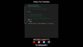 Swap Two Variables in Python | Python Examples | Python Coding Tutorial | Python Coding Interview