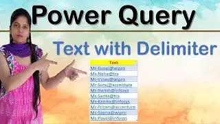 Text with Delimiter in Excel Power Query | Text Functions | Excel Power Query Tutorials