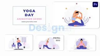 Yoga Day Animation Scene Premier Pro Template