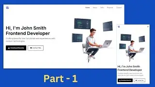 🚀 How to Build a Modern Portfolio Website (HTML + Tailwind CSS) | Part- 1 | Responsive Portfolio