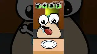 Baby Pou (food time) 🍗 #pou #bou #animation