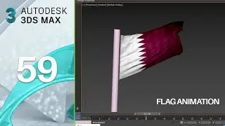 3dsmax Tutorial-59 | Flag animation using cloth