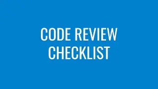 Code review checklist. Real example