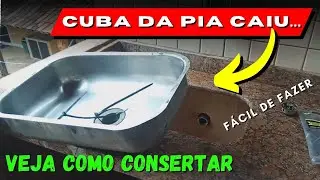 Cuba da Pia Caiu COMO COLAR - Como COLAR CUBA DA PIA Que Caiu - Como PRENDER CUBA DE PIA - FVM