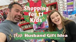 Christmas Shopping for 11 Kids || HUSBAND CHRISTMAS GIFT IDEA || Large Family Vlog