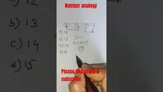 Number analogy|Math trick|    