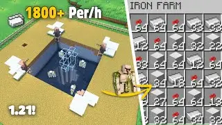 GET 1800+ IRON Per Hour with THIS Minecraft Iron Farm