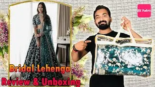 Mid Green Color Bridal Lehenga Haul / Wedding & Party Function Lehenga choli / Unboxing & Review