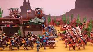 COW-BOYS VS INDIENS : GUERRES WESTERN STOP MOTION PLAYMOBIL !