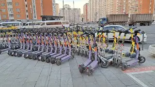 Парковка самокатов у метро Некрасовка. 15.04.2025г.