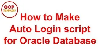 Oracle Tutorial - How to make a Login script for Oracle Database